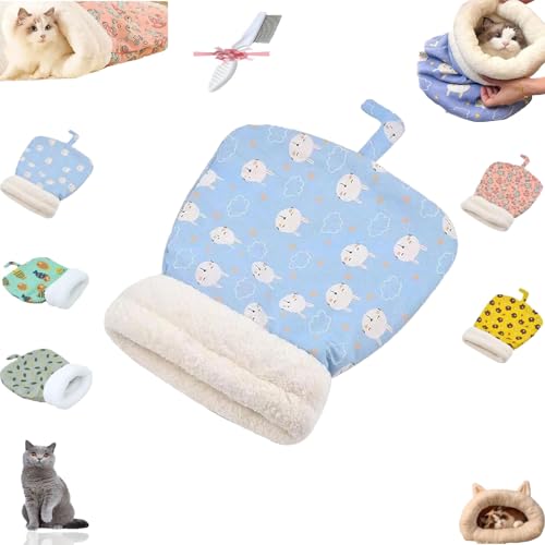 Pickelect Cozy Pet Nest for Cats and Dogs, 2025 New Picture Cozy Pet Nest, Portable All-Season, 360° Warm Tunnel Cat Sleeping Bag (E, M) von SiQiYu