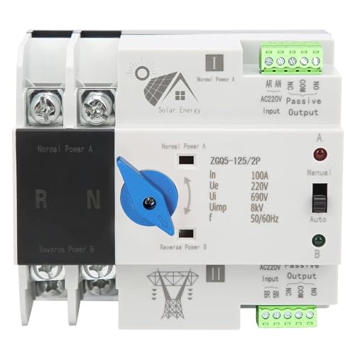Automatischer Transferschalter,2P Automatischer Transferschalter, ATS Photovoltaik 220V 100A 2P Automatischer Interuptor mit Doppelter Transference für Solarpanel und Kommunale Elektrizität Automatischer Transferschalter,2P Automatischer Transferschalter, ATS Photovoltaik 220V 100A 2P Automatischer Interuptor mit Doppelter Transference für Solarpanel und Kommunale Elektrizität von SiRyder