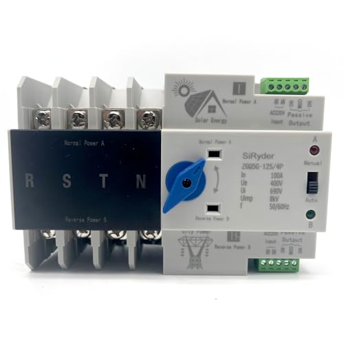 SiRyder ATS 4P 100A 400V Automatischer Transferschalter,Automatischer Interuptor mit Doppelter Transference von SiRyder