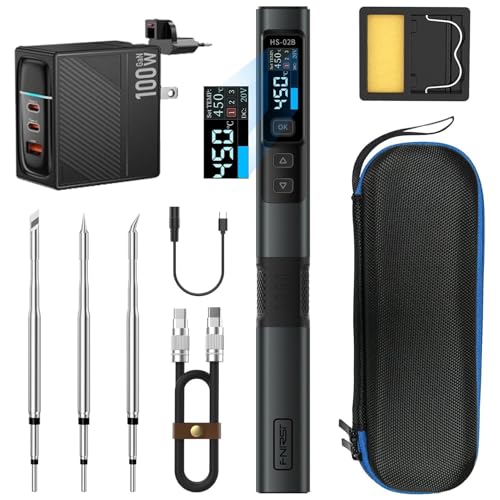 SiRyder HS-02B Lötkolben Set, DC 9-24V Soldering Iron IPS Hochauflösungs Farbdisplay 2 Sekunden Schnellaufheizung Esd-Schutz Mit 3 Lötspitzen Multifunktional Soldering Kit SiRyder HS-02B Lötkolben Set, DC 9-24V Soldering Iron IPS Hochauflösungs Farbdisplay 2 Sekunden Schnellaufheizung Esd-Schutz Mit 3 Lötspitzen Multifunktional Soldering Kit von SiRyder