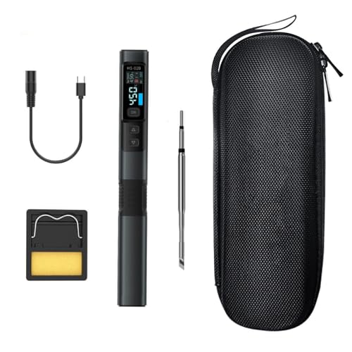 Soldering Iron HS-02B 100W Schnelles Aufheizen 2S 100°C - 450°C Voreingestellte Temperatur in 3 Gruppen Intelligentes Digitales Werkzeug mit Stift für Reparaturen 1 Lötspitzen von SiRyder