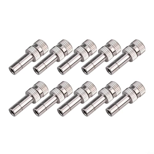 10 Stück Kupfer-Sprühdüsen 6 mm Anschluss Nebelsprüher Sprühköpfe für Gartenbewässerung Kühlung Gewächshaus Terrasse Rasen (0,4 mm) von SiSinkal