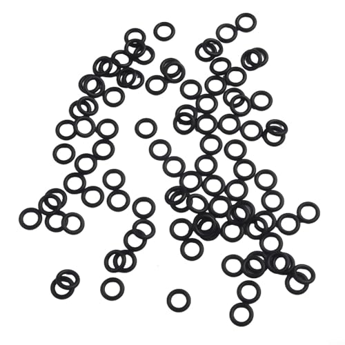 100 O-Ringe und Wurm-Rig-Werkzeug, unverzichtbares Zubehör für Weichköderangeln (rot + O-Ring) von SiSinkal