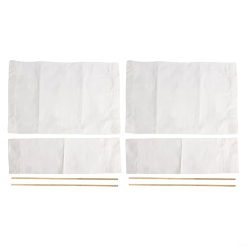 2 Stück Outdoor Regiestuhl Leinwand Sitz Ersatz Kit Strand Liegestuhl Abdeckung Set mit Installationszubehör für Garten Terrasse Möbel (weiß) von SiSinkal