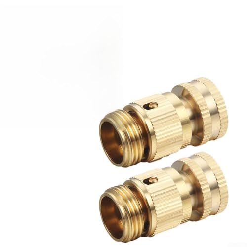 3/4 Gartenschlauch-Schnellverbindungs-Set mit Messing-Buchsen und männlichen Enden für auslaufsichere Outdoor-Bewässerung (2 Stück) von SiSinkal