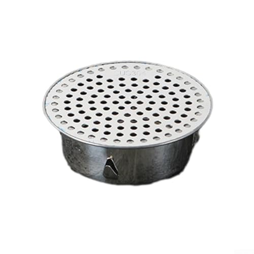 304 Edelstahl Dachbodenablaufabdeckung Anti-Verstopfung Drainagesystem für Balkon Garten PVC-Rohr (110 Röhren) von SiSinkal