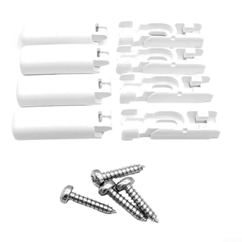 4 Stück Jalousien-Basis-Klemmhalterungen mit Schrauben für Fensterblenden und Vorhangschienen, Kunststoff-Montage-Clips, sichere und stabile Unterstützung für Fensterbehandlungen zu Hause oder im Büro 4 Stück Jalousien-Basis-Klemmhalterungen mit Schrauben für Fensterblenden und Vorhangschienen, Kunststoff-Montage-Clips, sichere und stabile Unterstützung für Fensterbehandlungen zu Hause oder im Büro von SiSinkal