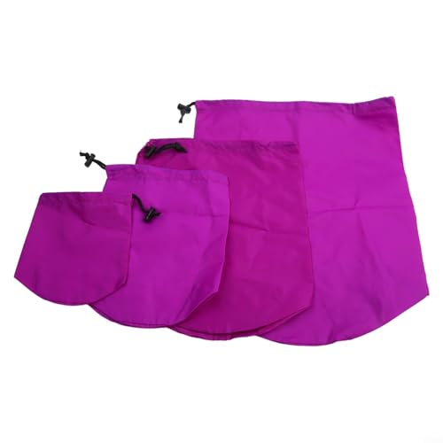 4 x leichte Aufbewahrungstaschen, staubdicht, Nylon, mit Kordelzug für Camping (gelb) von SiSinkal