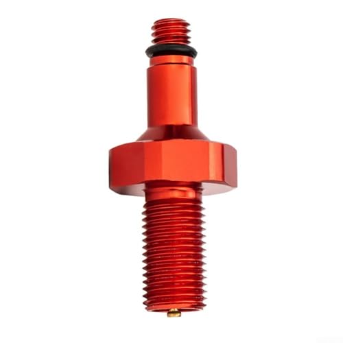 7075 Hinterer Stoßdämpfer-Luftventiladapter aus Aluminiumlegierung für Fahrräder, 34 mm Länge, kompatibel mit IFP-Kolben (rot) von SiSinkal