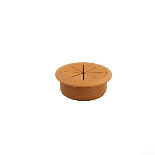 80 mm Kabelkanalkappe für Schreibtisch, effiziente Kabelführung, Tüllenabdeckung für saubere Einrichtung (braun) von SiSinkal