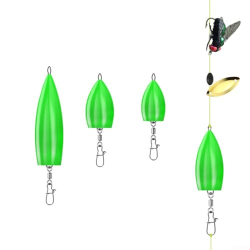 Angelposen 2 Stück Karpfensteuerung mit Distanzkontrolle und Top-Posen-Design für Karpfen- und Forellenangeln (3,6 g) von SiSinkal