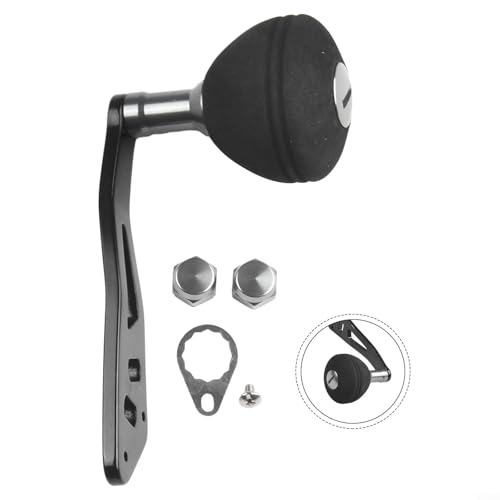 Angelrollengriff Ersatz mit EVA-Knauf und Metalldesign (Silber) von SiSinkal