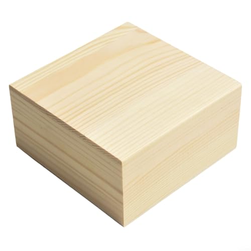 Aufbewahrungsbox aus Holz mit oberem und unterem Deckel, Kiefer für Schmuck, Hochzeitserinnerung, für Zuhause Organisation und dekoratives Display (10,5 x 10,5 x 5,5 cm) von SiSinkal