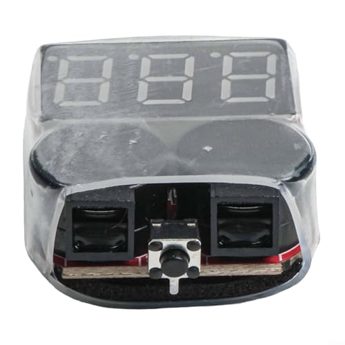 Batteriespannungsprüfer für Lipo LiIon LiMn LiFe 1S bis 8S Batterien BBX18S Modell mit Niederspannungsalarm und Summer Spannungsbereich 0 5 bis 36V (BX100 mit Gehäuse) von SiSinkal