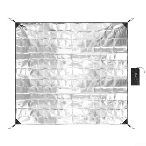 Doppelseitige Picknickmatte aus Aluminiumfolie mit verdickter PE-Schicht, reißfestes und wasserdichtes Pad, ideal für Outdoor-Wandern, Camping und entspannende Aktivitäten (160 x 200 cm (180 x 200 cm von SiSinkal
