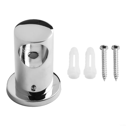 Duschstange aus Zinklegierung, Wandhalterung, verchromt, Badezimmer-Halterung mit Montageschrauben für Wandstangen mit 21,5–22 mm Durchmesser Duschstange aus Zinklegierung, Wandhalterung, verchromt, Badezimmer-Halterung mit Montageschrauben für Wandstangen mit 21,5–22 mm Durchmesser von SiSinkal
