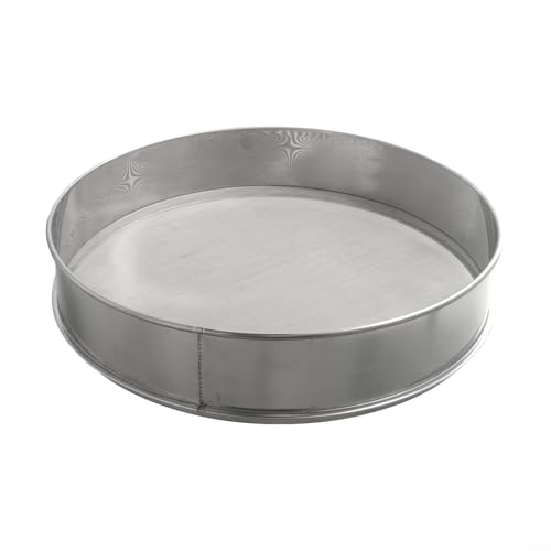 Edelstahl-Mehlsieb, großes feinmaschiges Sieb, professionelles Küchen-Ölfilter-Sieb zum Backen Kochen mit rundem Design, 40 cm Edelstahl-Mehlsieb, großes feinmaschiges Sieb, professionelles Küchen-Ölfilter-Sieb zum Backen Kochen mit rundem Design, 40 cm von SiSinkal