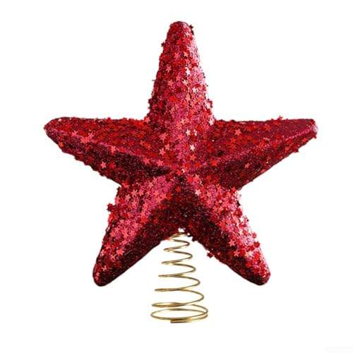 Eleganter Pailletten-Stern-Baumschmuck, zur Verschönerung des Urlaubs und zur Schaffung wunderbarer Erinnerungen mit geliebten Menschen (rot-L) von SiSinkal