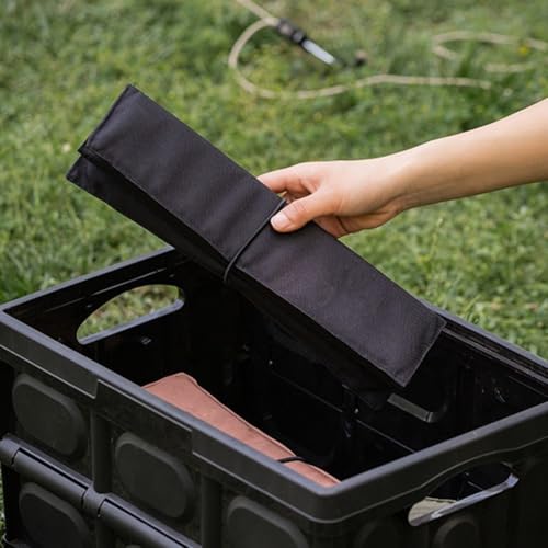 Faltbares Sitzpolster mit wasserdichter Beschichtung und rutschfester Unterseite für den Außenbereich und tragbaren Komfort (schwarz) von SiSinkal