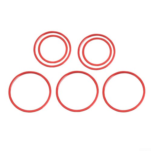 Für Mercedes Benz W205 Serie C Klasse und GLC Klimaanlage Entlüftungsringe Aluminiumlegierung 2015 2021 Luftauslassringe für vordere und hintere Auslässe (rot) von SiSinkal