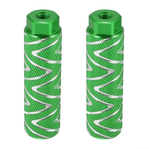 Fußrasten aus Aluminiumlegierung mit coolem Muster-Design, geeignet für verschiedene Fahrräder (grün) von SiSinkal