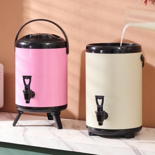 Isolierter Getränkeeimer für den Außenbereich, leicht zu reinigen und zu servieren, ideal für Picknicks (8 l weiß) von SiSinkal