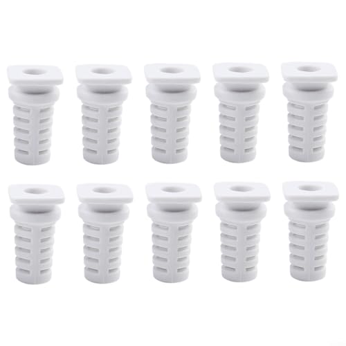 Kabelverschraubung für Elektrowerkzeug, Gummimanschette mit Zugentlastung, entworfen für elektrische Bohrmaschinen und Luftfahrtdrahtschutz, 10-teiliges Set (5 mm-weiß) von SiSinkal