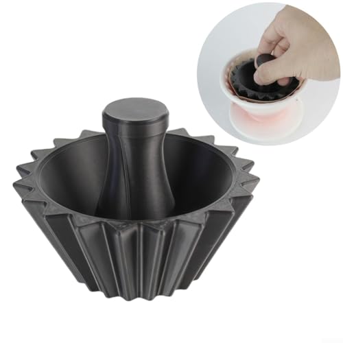 Kaffeefilter-Formhalter mit 20 Rippen für reibungslosen Wasserfluss, Kaffeefilter-Papierpresswerkzeug zum sicheren Halten des Filters für verbesserten Kaffeegeschmack (Rosa) von SiSinkal