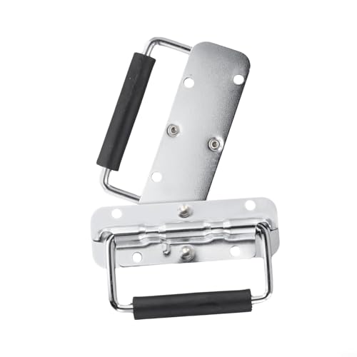 Klappgriffe aus Metall mit eingebauter Feder und isolierter Gummiabdeckung für reibungslose Bedienung auf Holzkisten und Koffern (120 mm) von SiSinkal