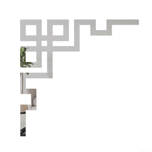 Kreative 3D Spiegel Wandaufkleber Stilvolle DIY Acryl Dekor für moderne Häuser (4 Silber) von SiSinkal