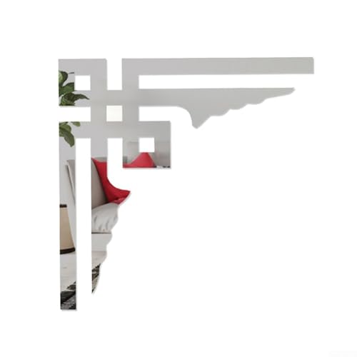 Kreative 3D Spiegel Wandaufkleber Stilvolle DIY Acryl Dekor für moderne Häuser (5 Silber) von SiSinkal