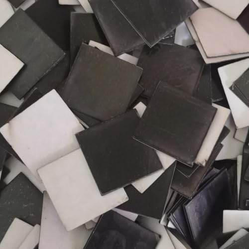 Kreatives Basteln mit 100 Stück Glasspiegel-Aufklebern, 50 x 50 mm, DIY-Discokugel-Fliesen (schwarz) von SiSinkal