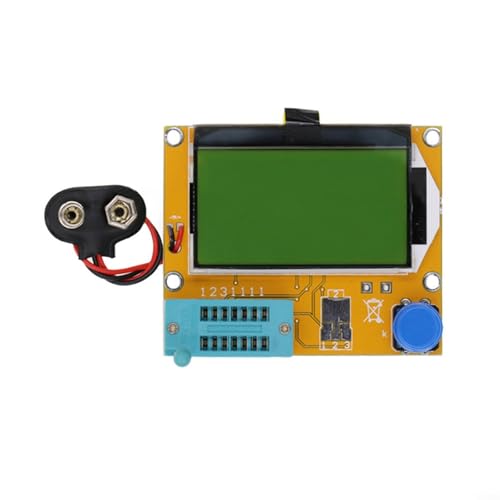 LCRT4 ESR Transistor-Tester mit 12864 LCD-Display, unterstützt automatische Erkennung von NPN, PNP, MOSFET, Kondensatoren und Widerständen (Batterieschnalle) von SiSinkal