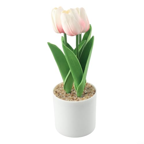Lebendige künstliche Tulpenpflanzen für Zuhause und Party, Dekoration, atemberaubende künstliche Blumen im Topf () von SiSinkal