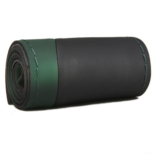 Lenkradbezug aus Mikrofaser-Leder, zum Aufnähen, passgenau für 15-Zoll-Räder, ideal für Autos und SUVs (dunkelgrün) von SiSinkal