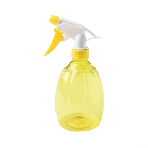Mehrzweck-Sprühflasche aus Kunststoff, 500 ml, mit Auslöser für Haushaltsreinigung, Gartengebrauch, Haarpflege und Sprühen von ätherischen Ölen (gelb) von SiSinkal