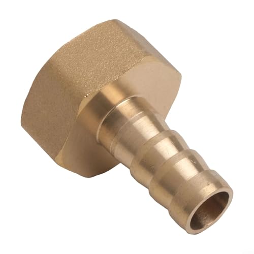 Messing Innengewindeanschluss Barb Fitting mit Schlauchendrohr Ende für Gartenbewässerungssystem Regenwasserspeicher Ausrüstung 3/4 Zoll Gold 2 Stück (12 mm) von SiSinkal