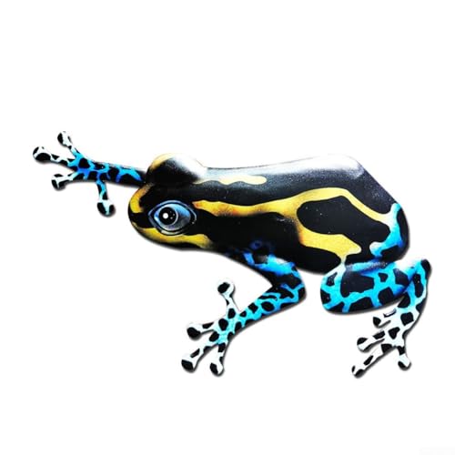 Metall-Frosch-Statue für den Außenbereich, Gartendekoration für Hof oder Terrasse, wetterbeständige Metalldekoration mit künstlerischem Design (Gelb1) von SiSinkal