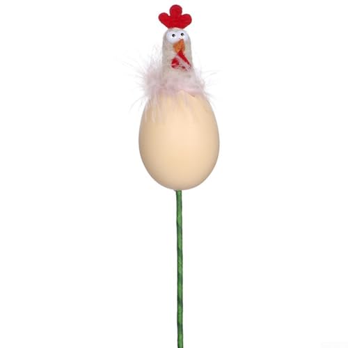 Oster-Huhn-Stecklinge, Dekoration, Ornament zum Basteln und saisonale Tischaufsätze, aus ABS, perfekt für eine festliche Note zu Frühlingsdekoration (braun) von SiSinkal
