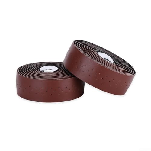 Rennrad Lenkerband mit Anti-Rutsch-PU und stoßdämpfendem Kissen, inklusive Lenkerende und Finishing-Tape-Zubehör (Braun) von SiSinkal
