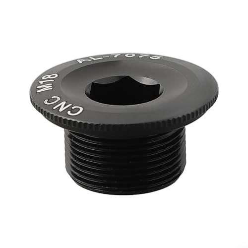 Robuste Aluminium-Kurbelgarnitur-Abdeckkappe mit präzisionsgefrästen Schrauben für Mountainbiken (schwarz) von SiSinkal