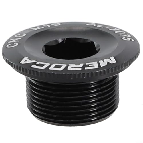 Robuste Aluminium-Kurbelgarnitur-Abdeckkappe mit präzisionsgefrästen Schrauben für Mountainbiking (M19 Schwarz) von SiSinkal