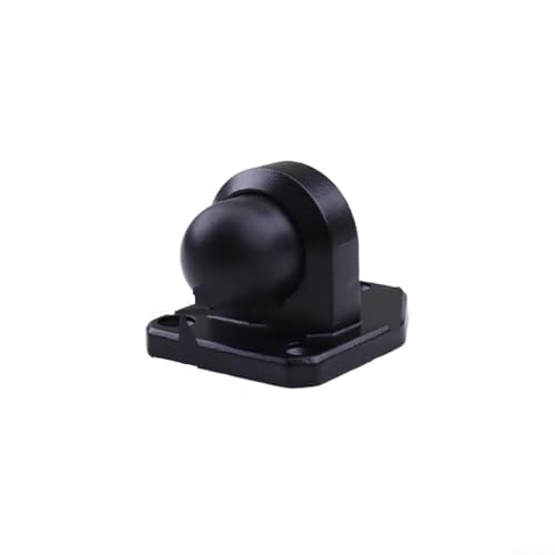 Robuster Edelstahl-Türstopper mit stoßdämpfendem Gummi für erhöhte Sicherheit und Haltbarkeit (schwarz kurz) von SiSinkal