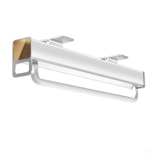 Robuster ausziehbarer Kleiderbügel, Aluminiumlegierung, Teleskopstange für den täglichen Gebrauch im Kleiderschrank (weiß, 30 cm) von SiSinkal