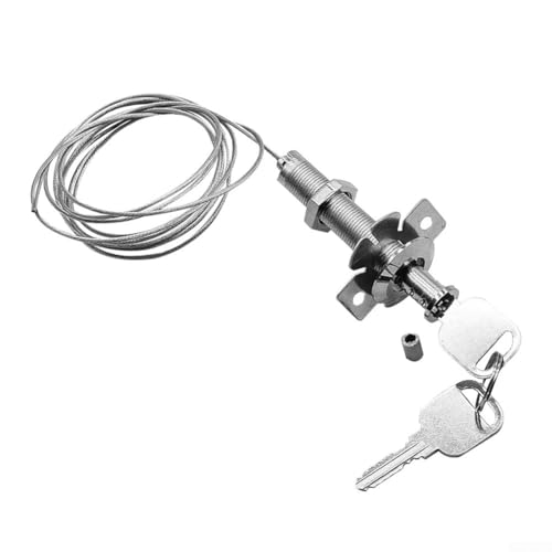 Robustes Garagentorschloss, 2 m, Drahtseilschloss mit zwei Schlüsseln, entwickelt für 10 mm bis 45 mm Plattenstärke Robustes Garagentorschloss, 2 m, Drahtseilschloss mit zwei Schlüsseln, entwickelt für 10 mm bis 45 mm Plattenstärke von SiSinkal