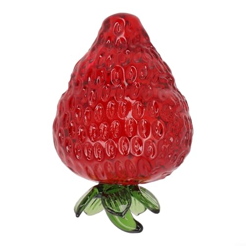Rote Erdbeerfigur Ornament mit lebensechten grünen Blättern, dekorative Tisch-Obst-Skulptur für Heimdekoration, Briefbeschwerer, Weihnachten, Erntedankfest Rote Erdbeerfigur Ornament mit lebensechten grünen Blättern, dekorative Tisch-Obst-Skulptur für Heimdekoration, Briefbeschwerer, Weihnachten, Erntedankfest von SiSinkal