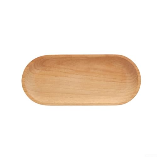 Runde Servierplatte aus Naturholz, handgefertigt, Dessertplatte, Tee-Time, Snack-Tablett, Lebensmittel-Display für Nachmittagstee, Obst, Nüsse, Vorspeisen, Zuhause, Küche, Essen (23 x 10 cm) von SiSinkal
