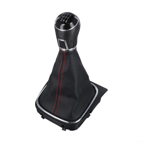 Schaltknaufmanschette für Golf MK5 und MK6, hergestellt für Langlebigkeit und Zuverlässigkeit (6-Gang-rote Linie) von SiSinkal