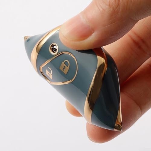 Schutzhülle für Schlüssel, kompatibel mit Honda, Accord, Civic, für Piloten, schlüssellose Fernbedienung, weiches Material mit vollständiger 360-Grad-Abdeckung (Graugold) von SiSinkal