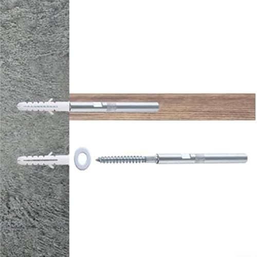 Set mit 2 Metallhalterungen für schwebende Regalhalterungen mit Schrauben, entworfen für verdeckte Installation, unterstützt schwere für schwebende Holzregale in verschiedenen Räumen (8 x 200 mm) von SiSinkal